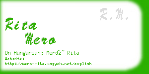 rita mero business card